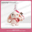 Cute Pink Bunny Plush Keychain with Crossbody Bag - Soft Stuffed Pendant