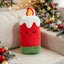 Adorable Festive Candle Cushion with Flame and Knit Base | Soft Sofa Decor