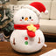 Adorable Festive Snowman Plushie with Star Scarf | Soft Winter Room & Sofa Deco