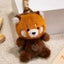 Cute Red Panda Plush Keychain & Bag Charm - Soft Cartoon Stuffed Pendant