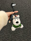Cute Puppy Dog Plush Keychain with Glasses - Soft Stuffed Pendant