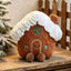 Adorable Festive Gingerbread Cottage Plushie with Snow Roof | Soft Sofa Decor
