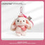Cute Pink Bunny Plush Keychain with Crossbody Bag - Soft Stuffed Pendant