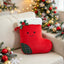 Adorable Festive Christmas Stocking Cushion with Holly Berries & Plaid Heel | Soft Sofa Decor