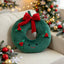 Adorable Festive Christmas Wreath Cushion with Red Bow & Holly Berries | Soft Sofa Decor