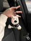 Cute Puppy Dog Plush Keychain with Black Cardigan - Soft Stuffed Pendant