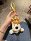 Cute Puppy Dog Plush Keychain with Carrot Hat - Soft Stuffed Pendant