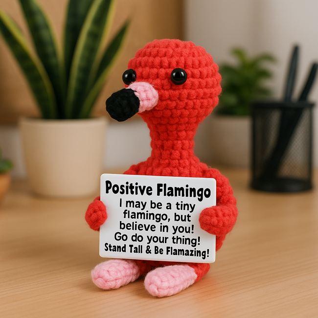 Handmade Positive Flamingo Hover Image