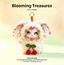 Cute Blooming Treasures White Plush Keychain & Bag Charm - Kawaii Stuffed Pendant