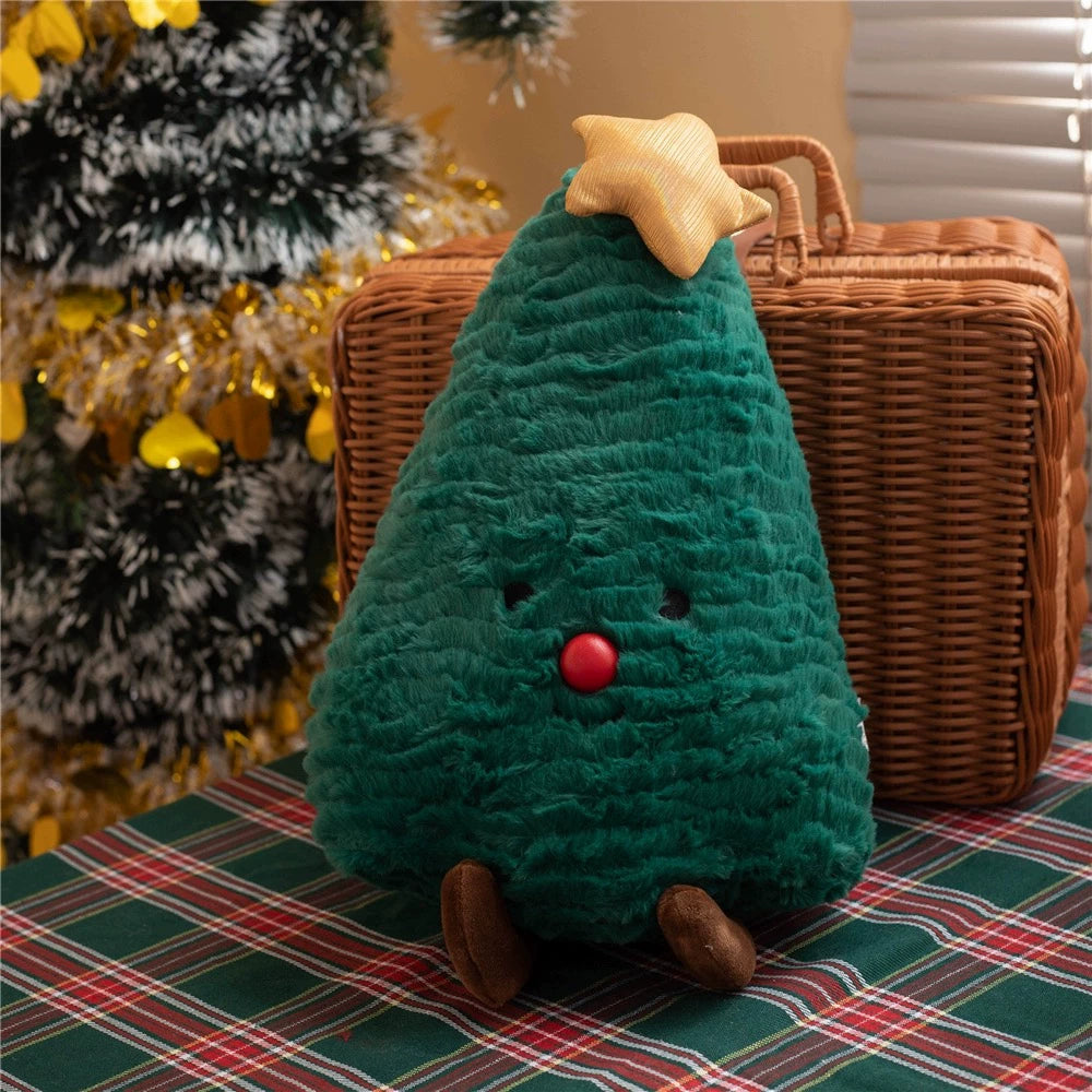 Adorable Festive Christmas Tree Plushie with Legs | Soft Winter Room & Sofa Decor