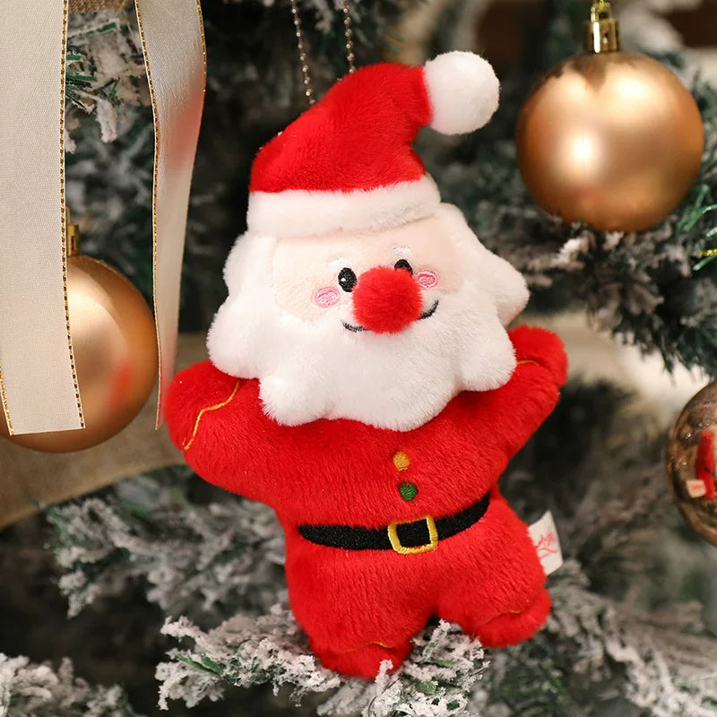 Adorable Festive Santa Claus Plushie Doll | Mini Christmas Tree Hanging Ornament