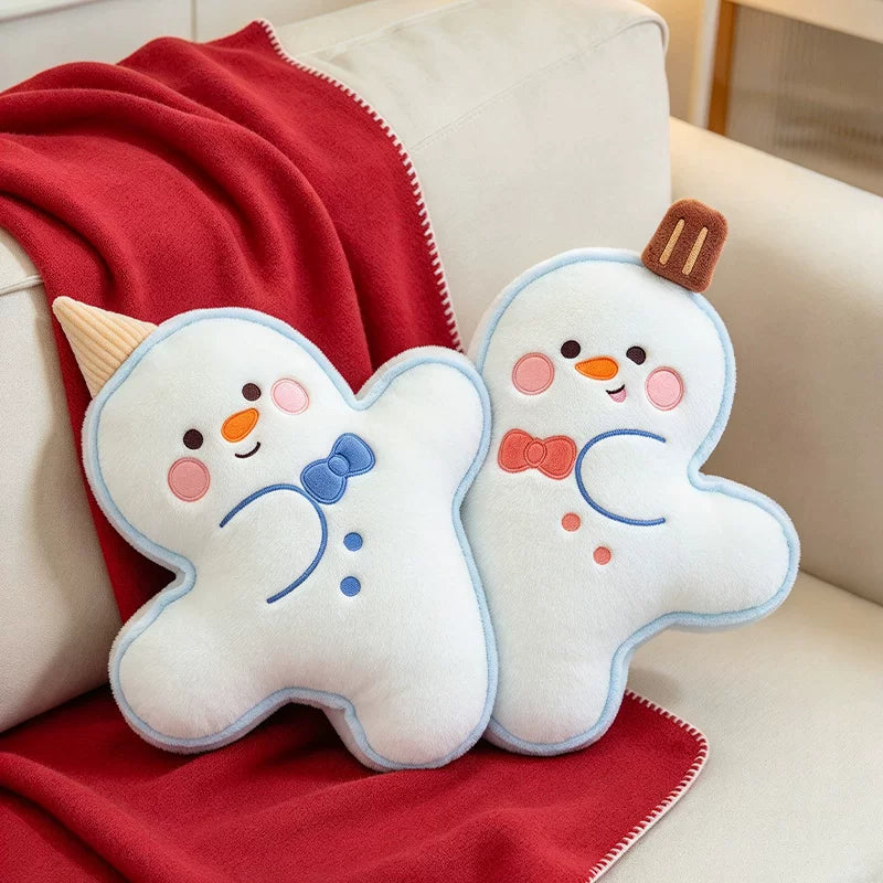 Adorable Festive Snowman Plushie Toy & Cushion for Home, Sofa & Holiday Decor