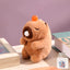Cute Capybara Plush Keychain with Orange - Soft Cartoon Bag Charm