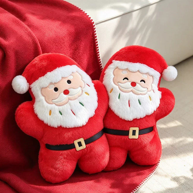 Adorable Festive Santa Claus Plushie Toy & Cushion for Home, Sofa & Holiday Decor Hover Image