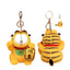 Cute Garfield Lucky Cat Plush Keychain & Bag Charm - Soft Stuffed Pendant