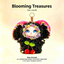 Cute Blooming Treasures Black Plush Keychain & Bag Charm - Kawaii Stuffed Pendant