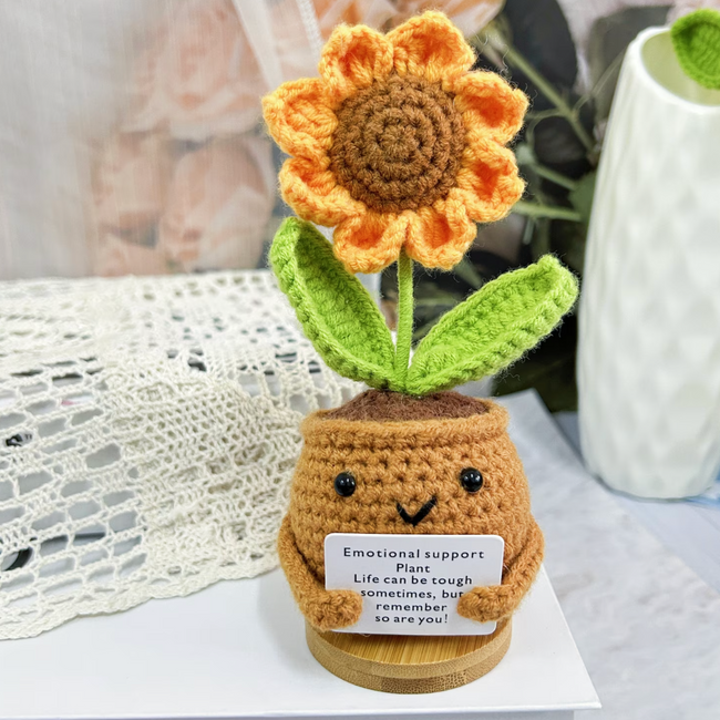 Handmade Emotional Support Sunflower Plant Hover Image